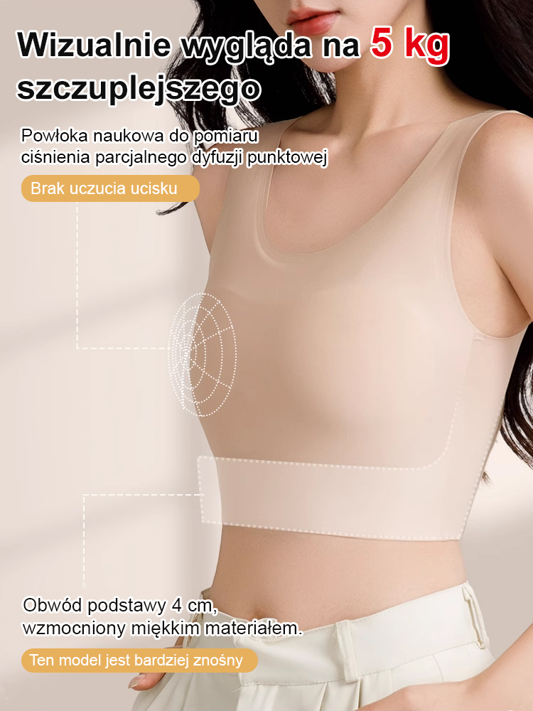 【Zaprojektowany dla dużych biustów】Biustonosz niewidoczny i mały biust✨Natychmiast stracisz 5 kg.