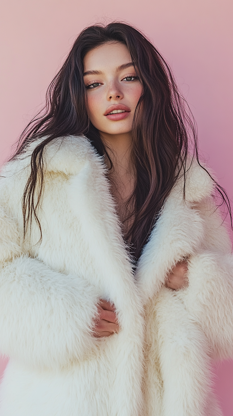 Fluffy ball jacket