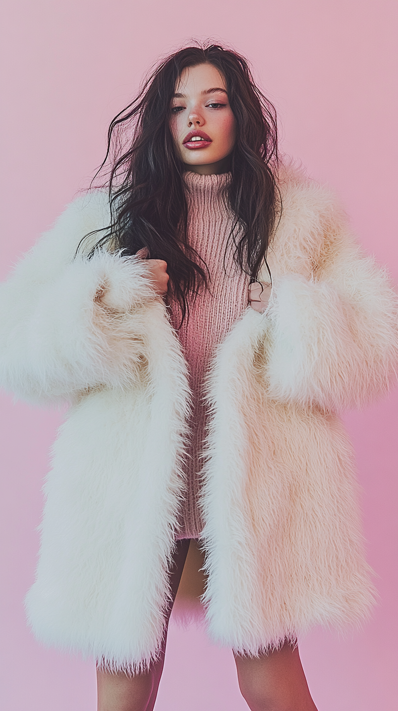 Fluffy ball jacket