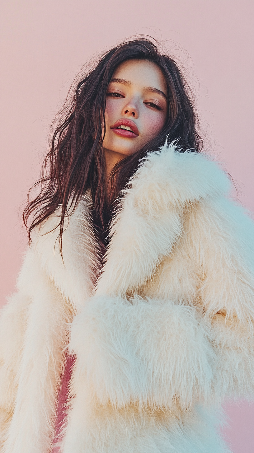 Fluffy ball jacket