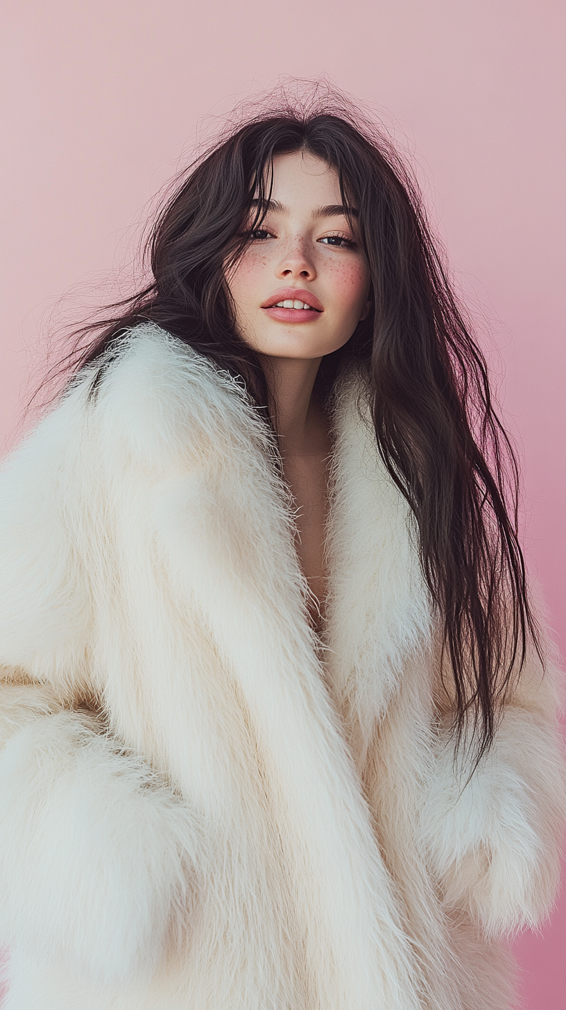 Fluffy ball jacket