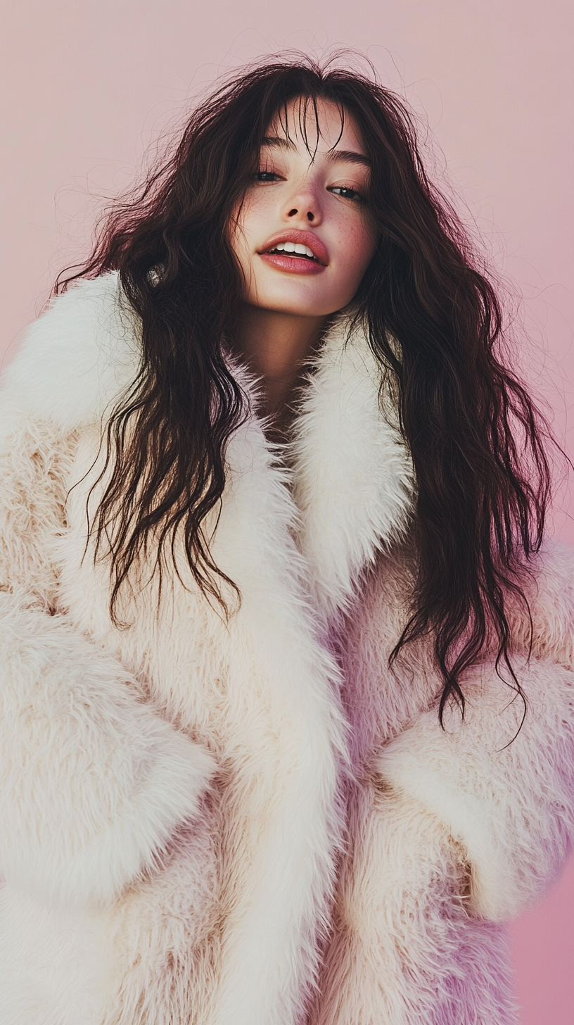 Fluffy ball jacket