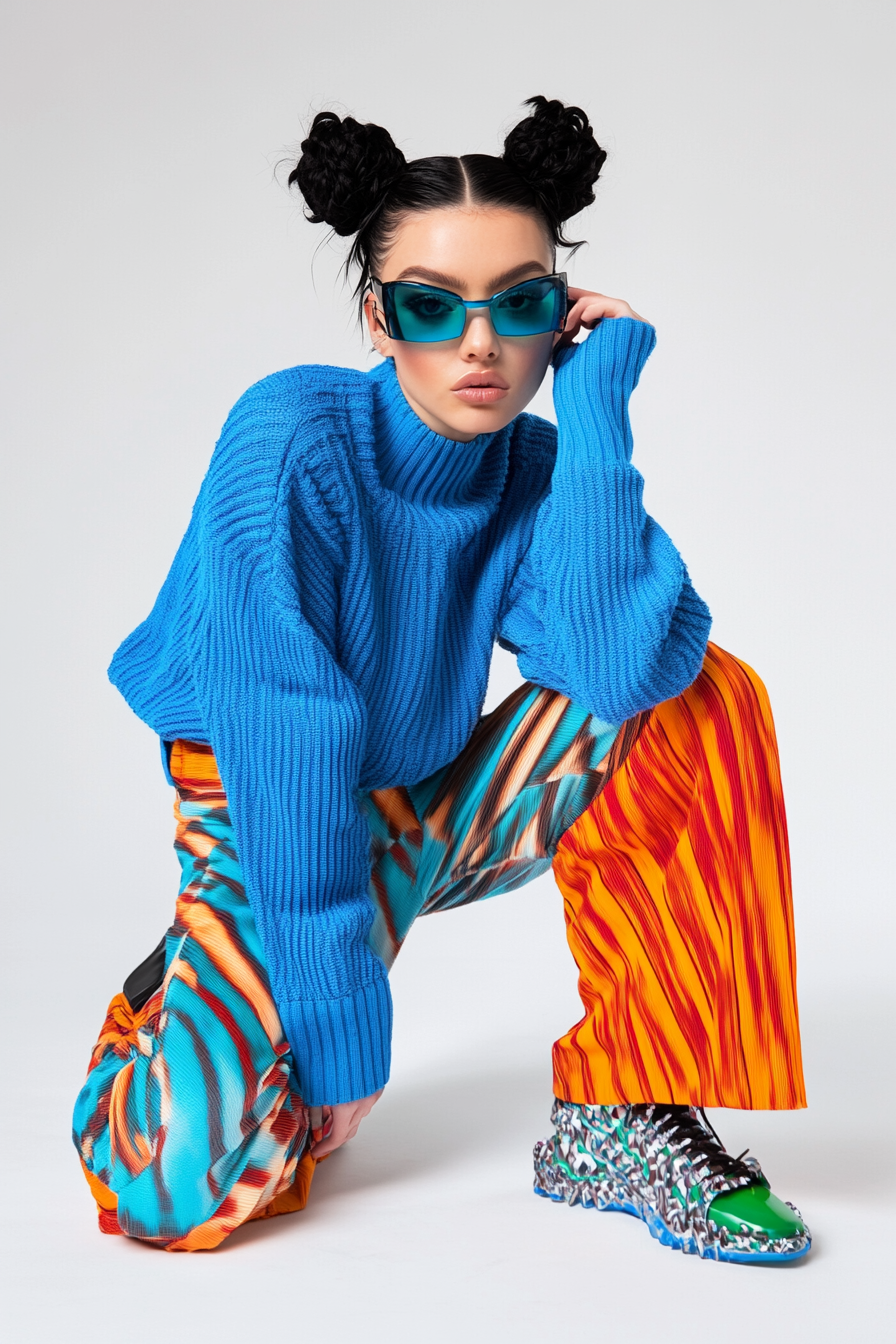 Casual Denim Shorts with Frayed Hem