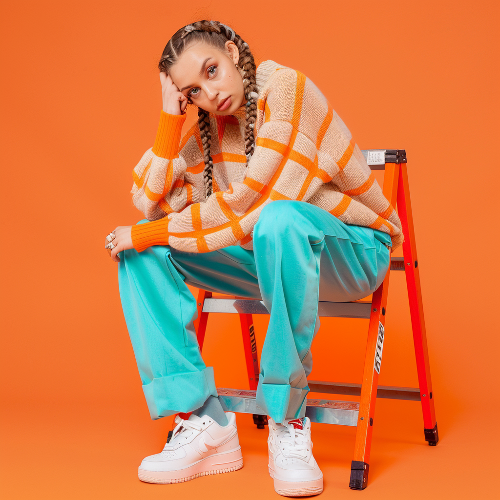 High-Waisted Wide-Leg Trousers