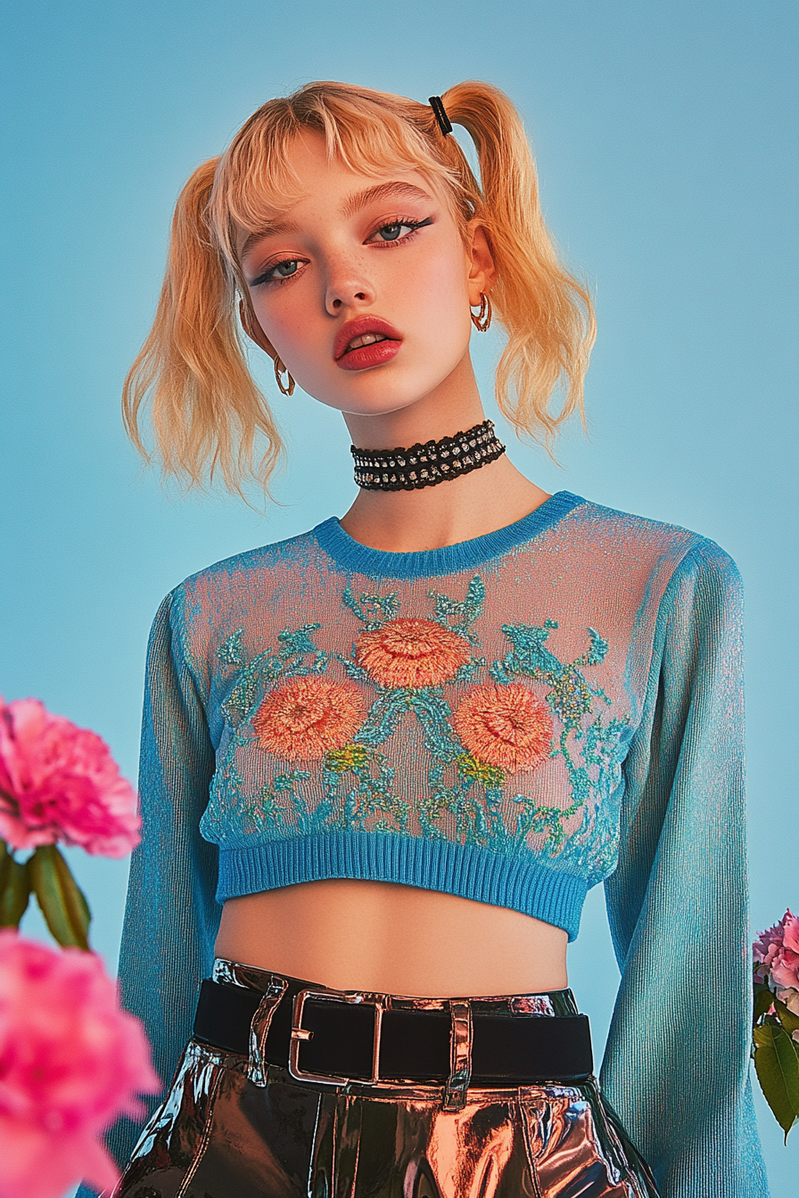 Pink long-sleeved Sweater