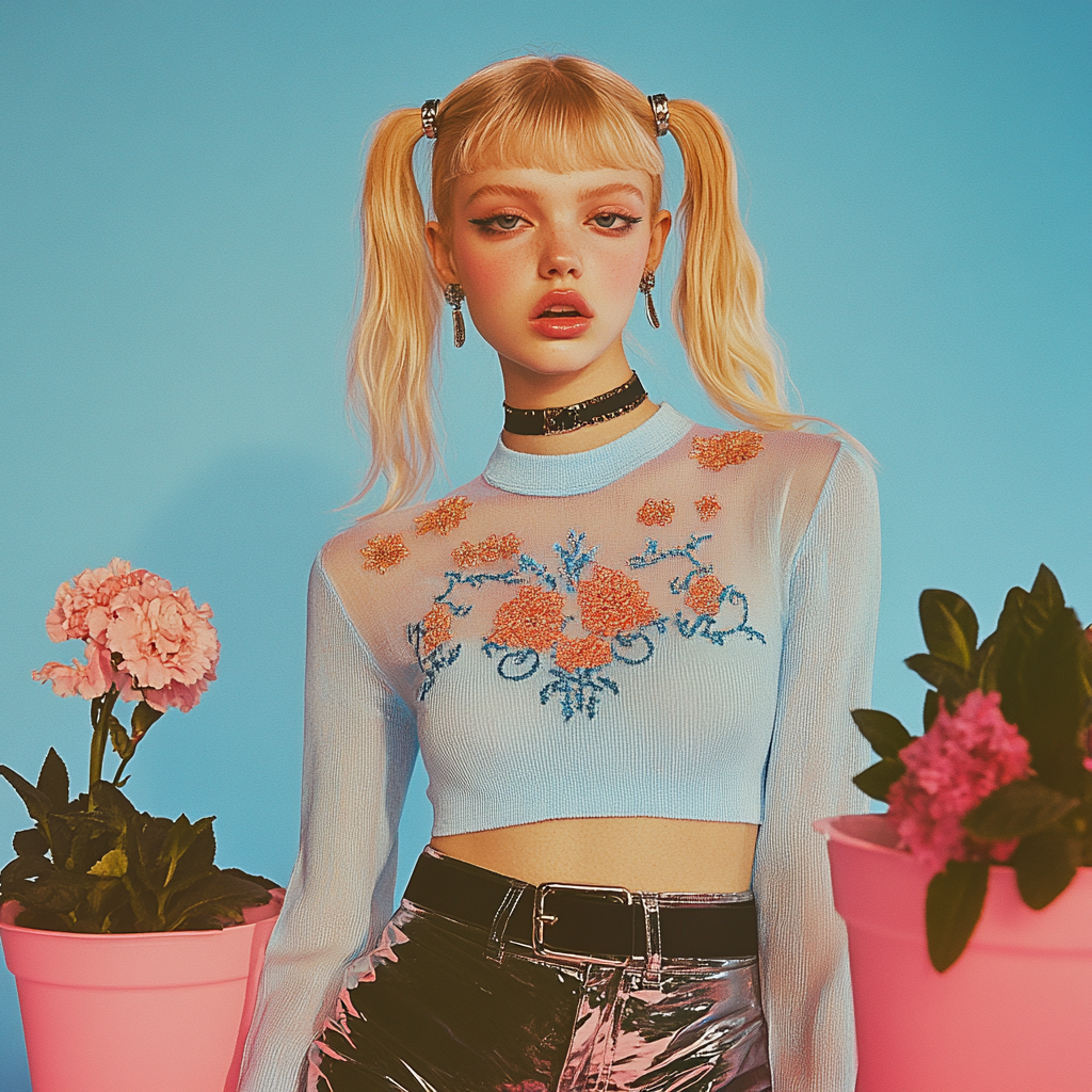 Pink long-sleeved Sweater