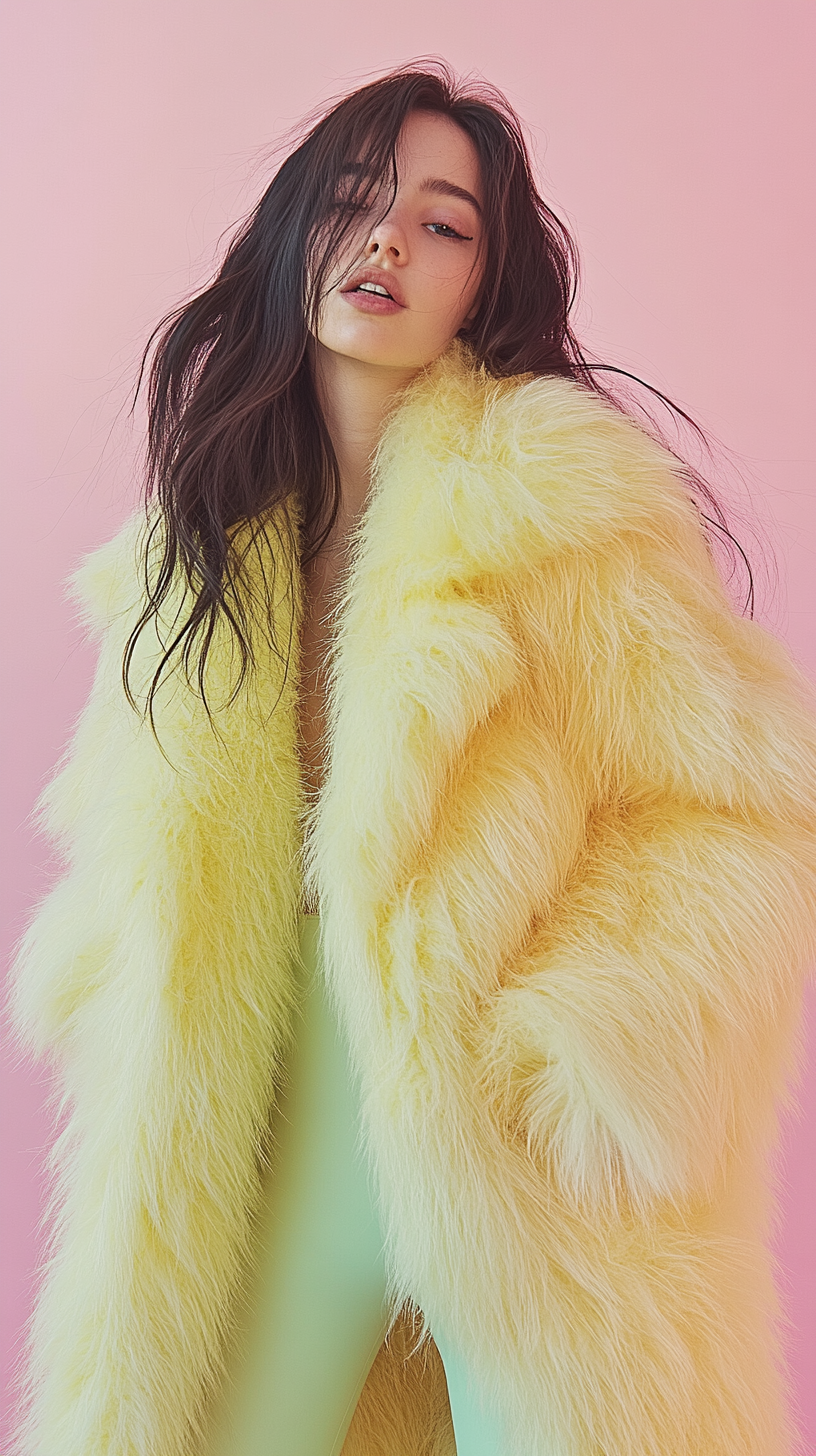 Fluffy ball jacket