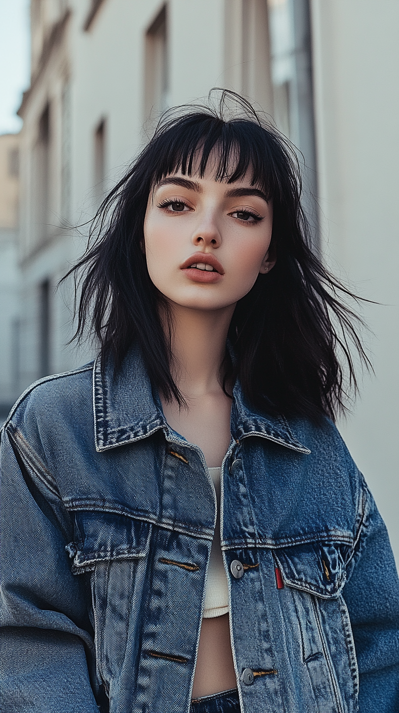 Collar Denim Jacket