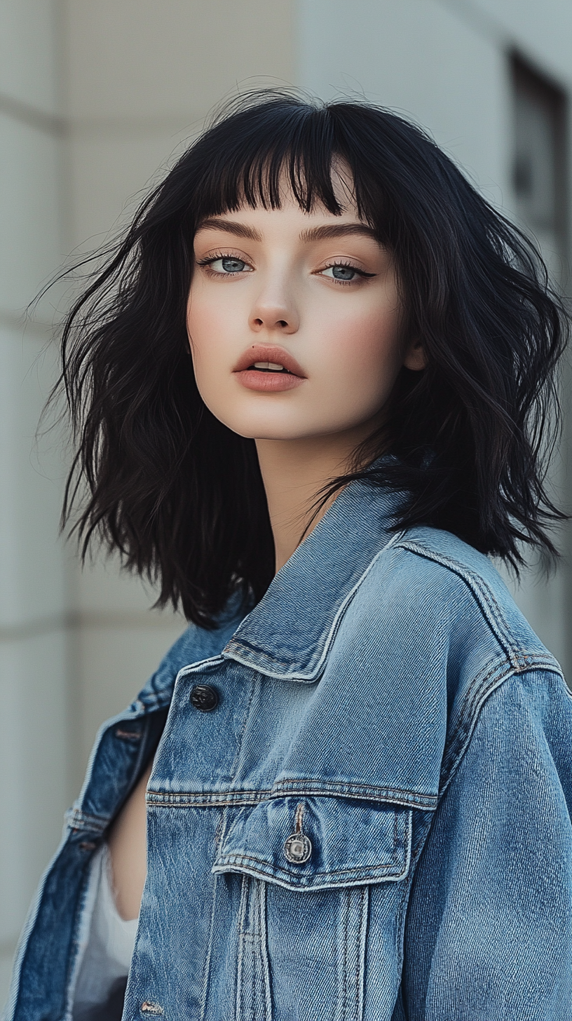 Collar Denim Jacket
