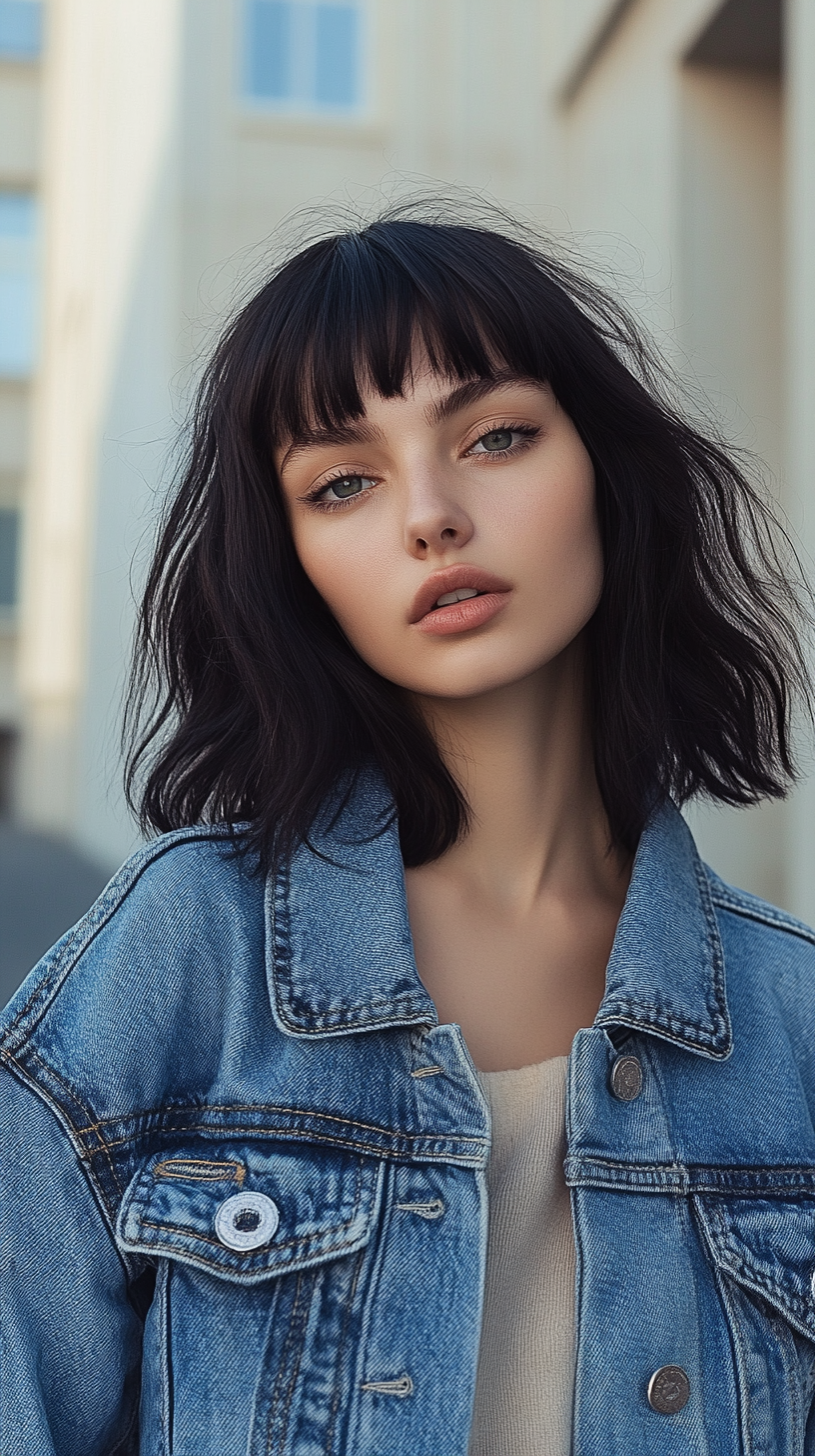 Collar Denim Jacket