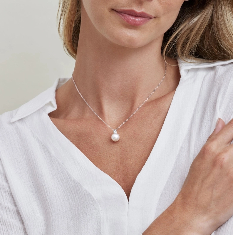 12-14 mm Freshwater Pearl & Sasha Necklace