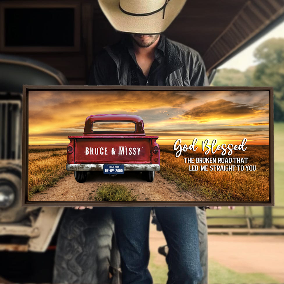 Custom Vintage Truck Farmhouse Canvas Gift💝