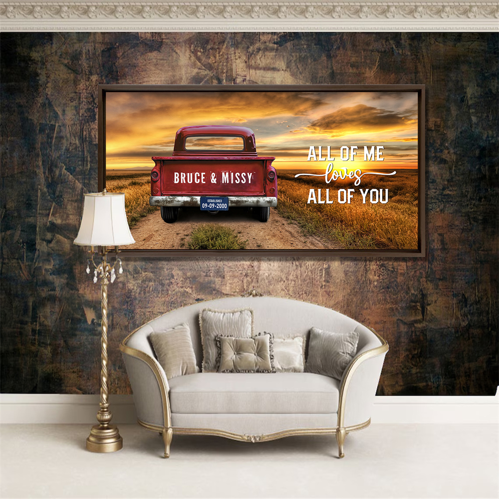 Custom Vintage Truck Farmhouse Canvas Gift💝