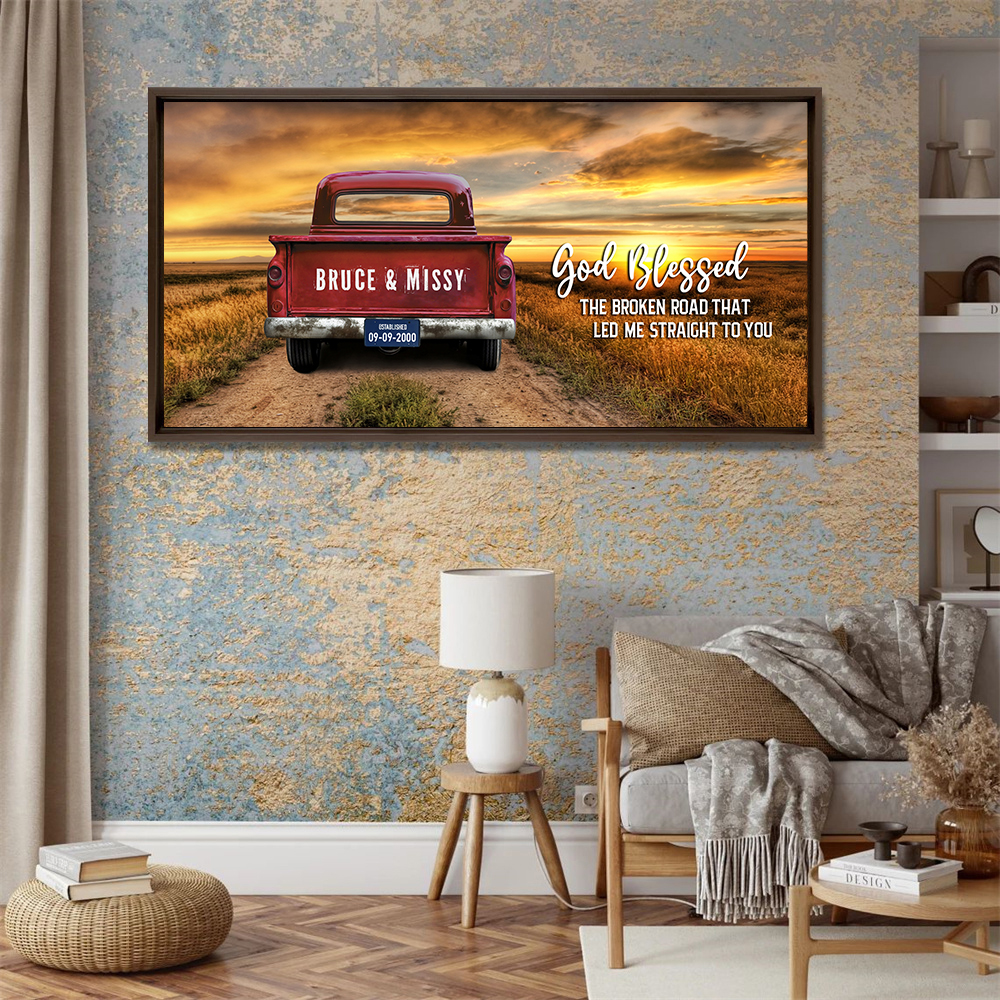 Custom Vintage Truck Farmhouse Canvas Gift💝
