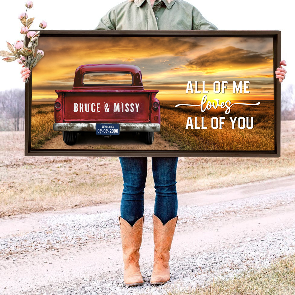 Custom Vintage Truck Farmhouse Canvas Gift💝