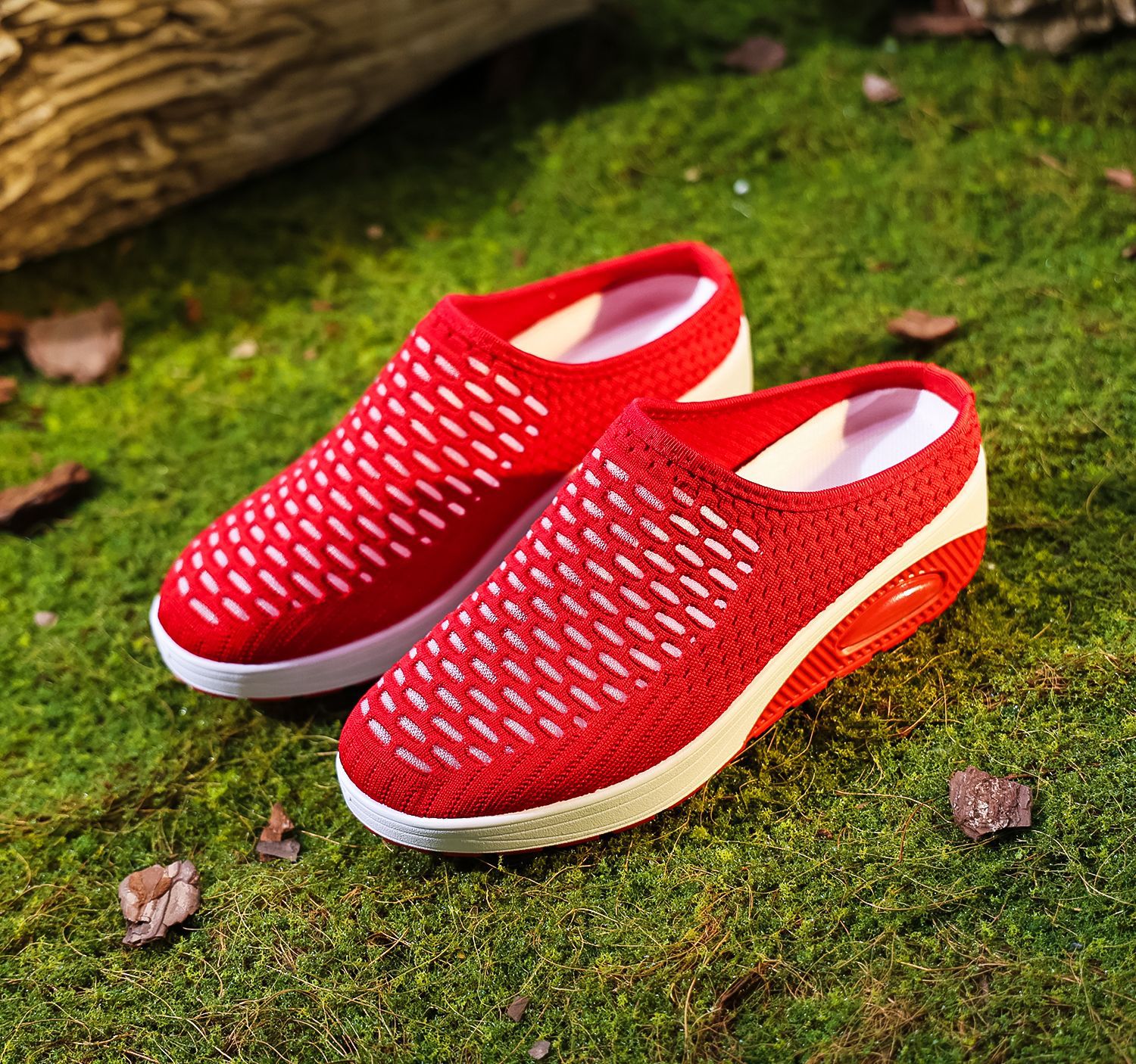 New Arrival✨Women's Air Cushioned Sole Slip-on Orthopedic Mesh Walking Slippers