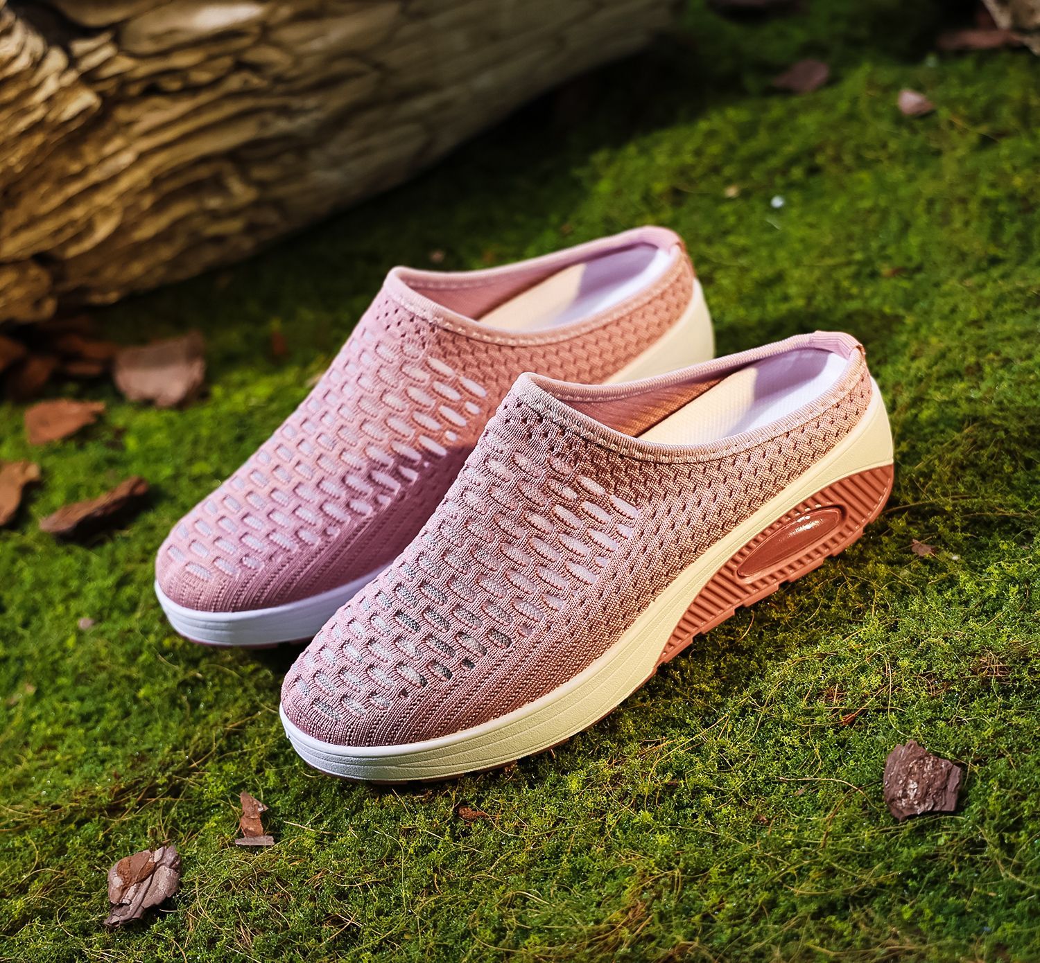 New Arrival✨Women's Air Cushioned Sole Slip-on Orthopedic Mesh Walking Slippers