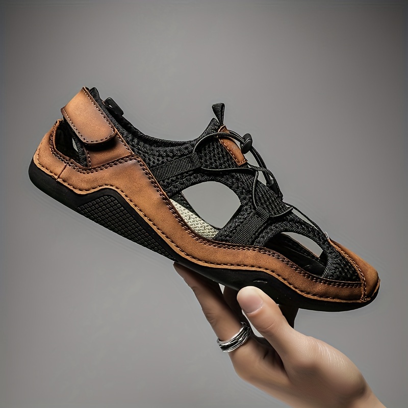 Men's Genuine Leather Non-slip Sandals - Perfect for Outdoor Walking and Hiking in Spring and Summer!