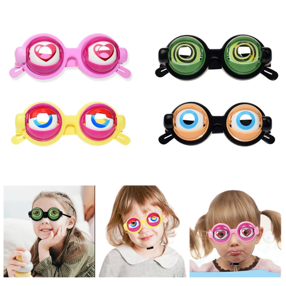 Funny Pranks Crazy Eyes Glasses for Unixex Adult Kids Party Halloween Costume