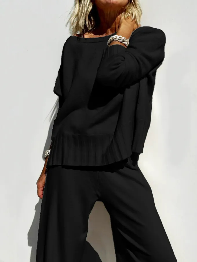 2025 Hot Sale Soft Cashmere Casual Sweater Suit