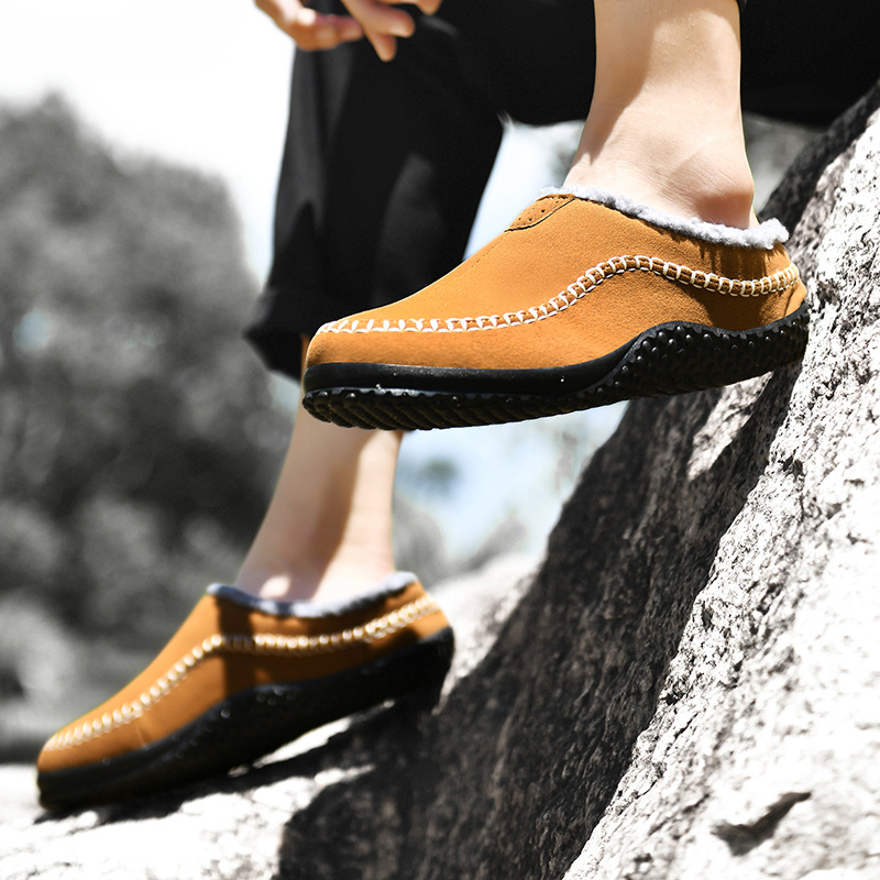 MEN'S COMFORTABLE LINED FLEECE ARCH SUPPORT SHOES