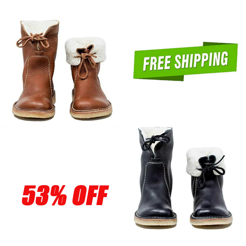 Vintage Buttery-Soft Waterproof Wool Lining Boots(buy 2 free shipping)