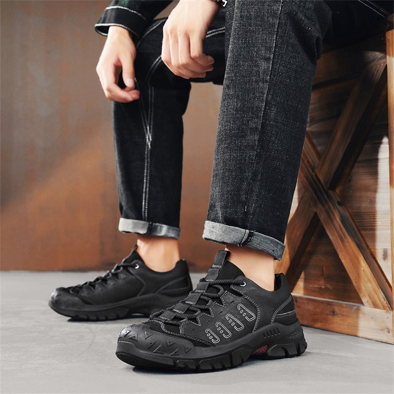 ✅ Built for Safety & Comfort – Men’s Steel Toe Safety Work Shoes, Puncture-Resistant, Arch Support, Wide Toe Box, Breathable, Lightweight & Slip-Resistant