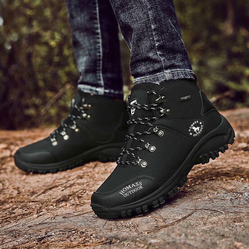 Men’s Trekking Waterproof Slip-on Boots Breathable Outdoor Non-Slip Ankle Boots