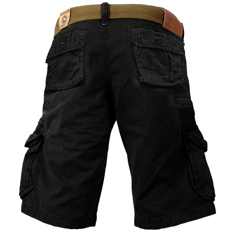 Men's Outdoor Vintage Washed Cotton Washed Multi-pocket Tactical Shorts