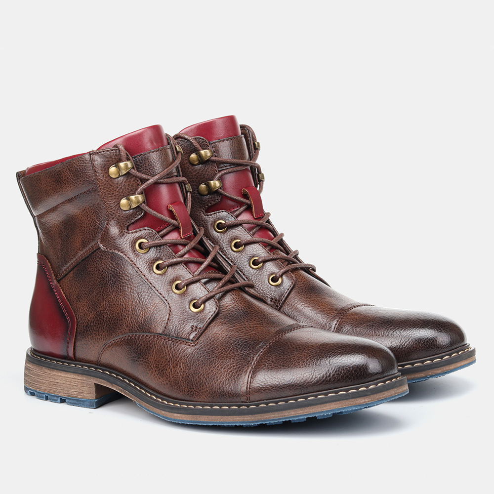 Men's Motorcycle-Styled Oxford Boots