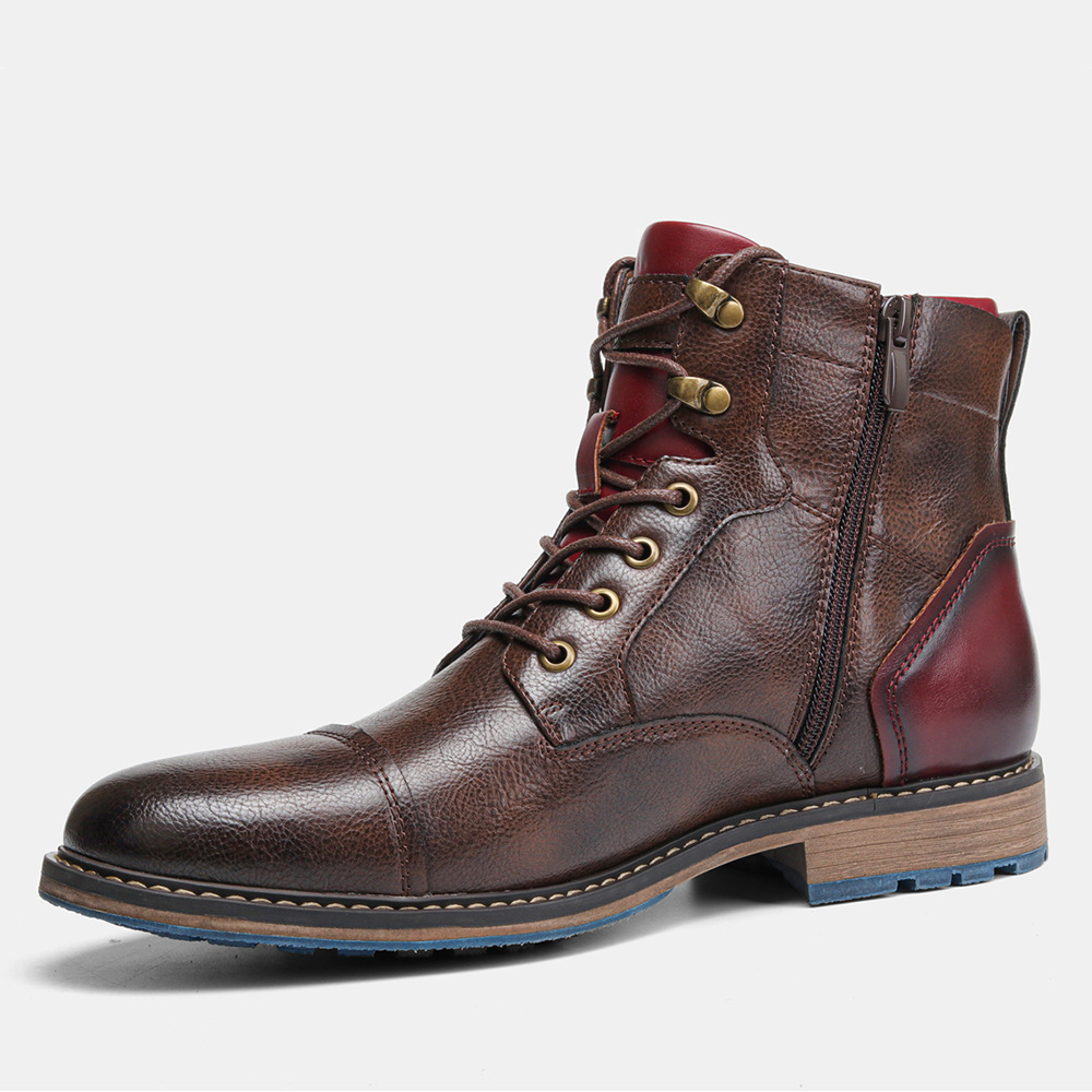 Men's Motorcycle-Styled Oxford Boots
