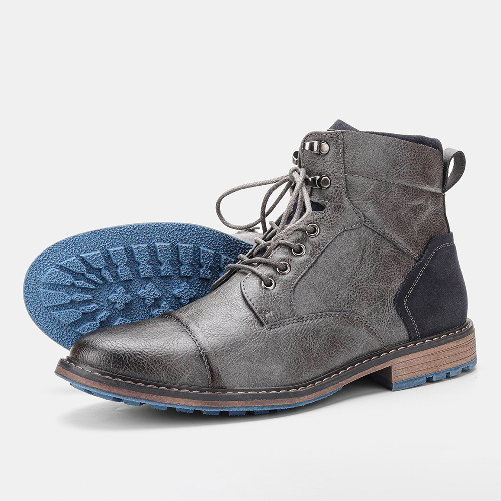 Men's Motorcycle-Styled Oxford Boots