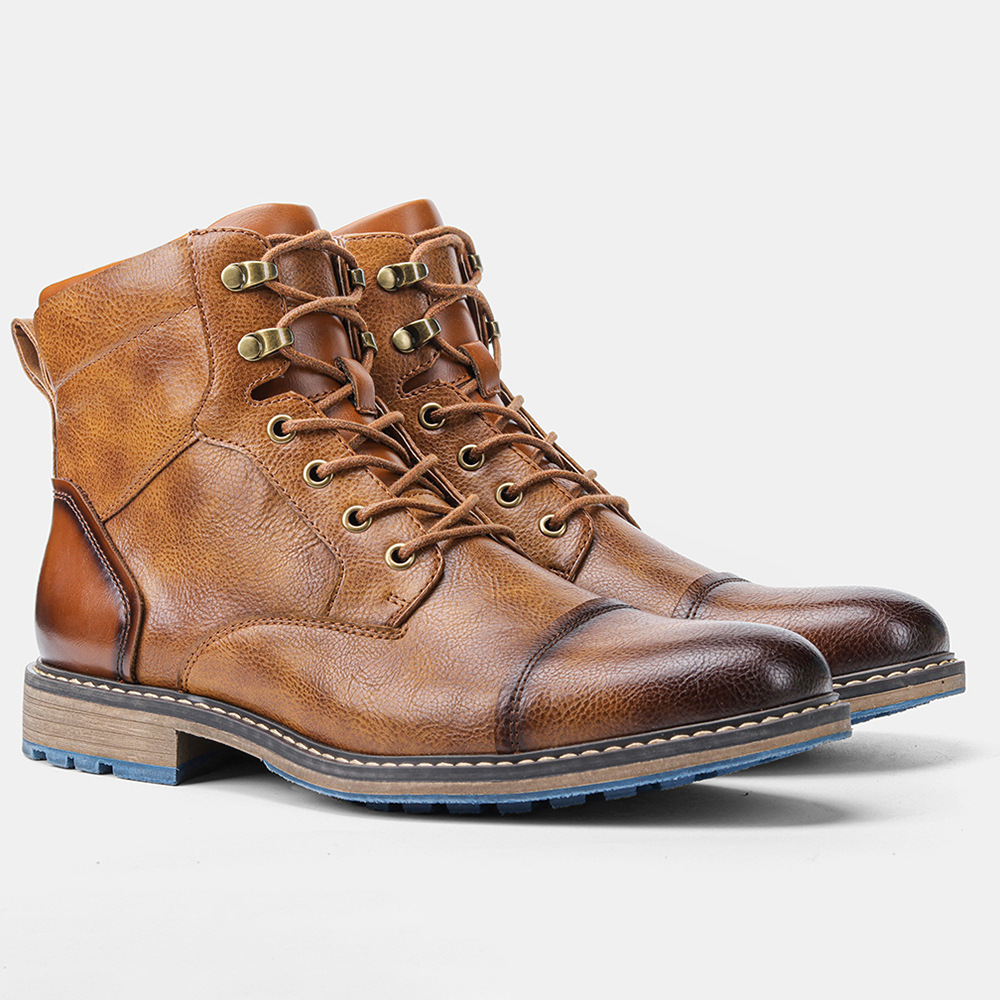 Men's Motorcycle-Styled Oxford Boots