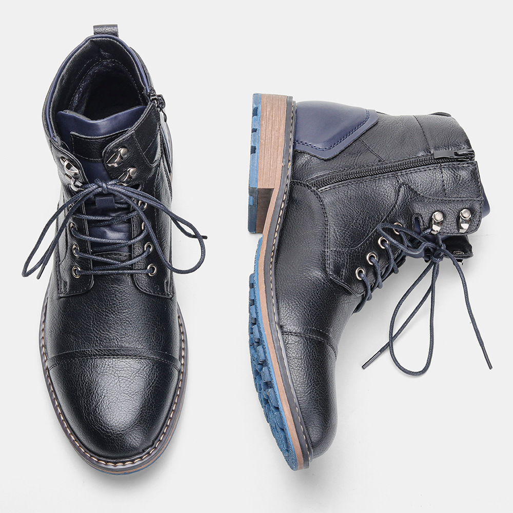 Men's Motorcycle-Styled Oxford Boots