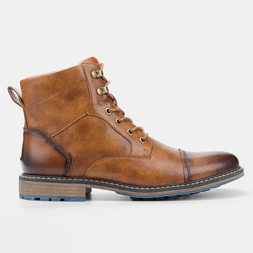 Men's Motorcycle-Styled Oxford Boots