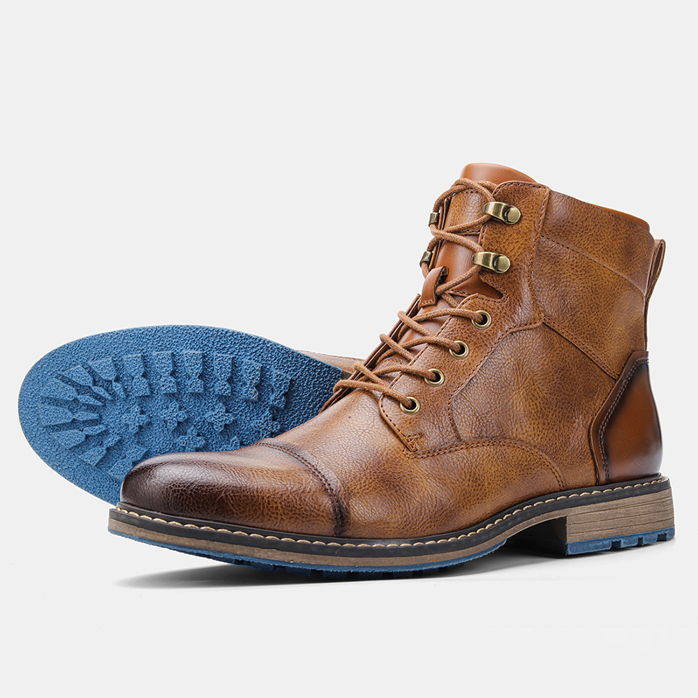 Men's Motorcycle-Styled Oxford Boots