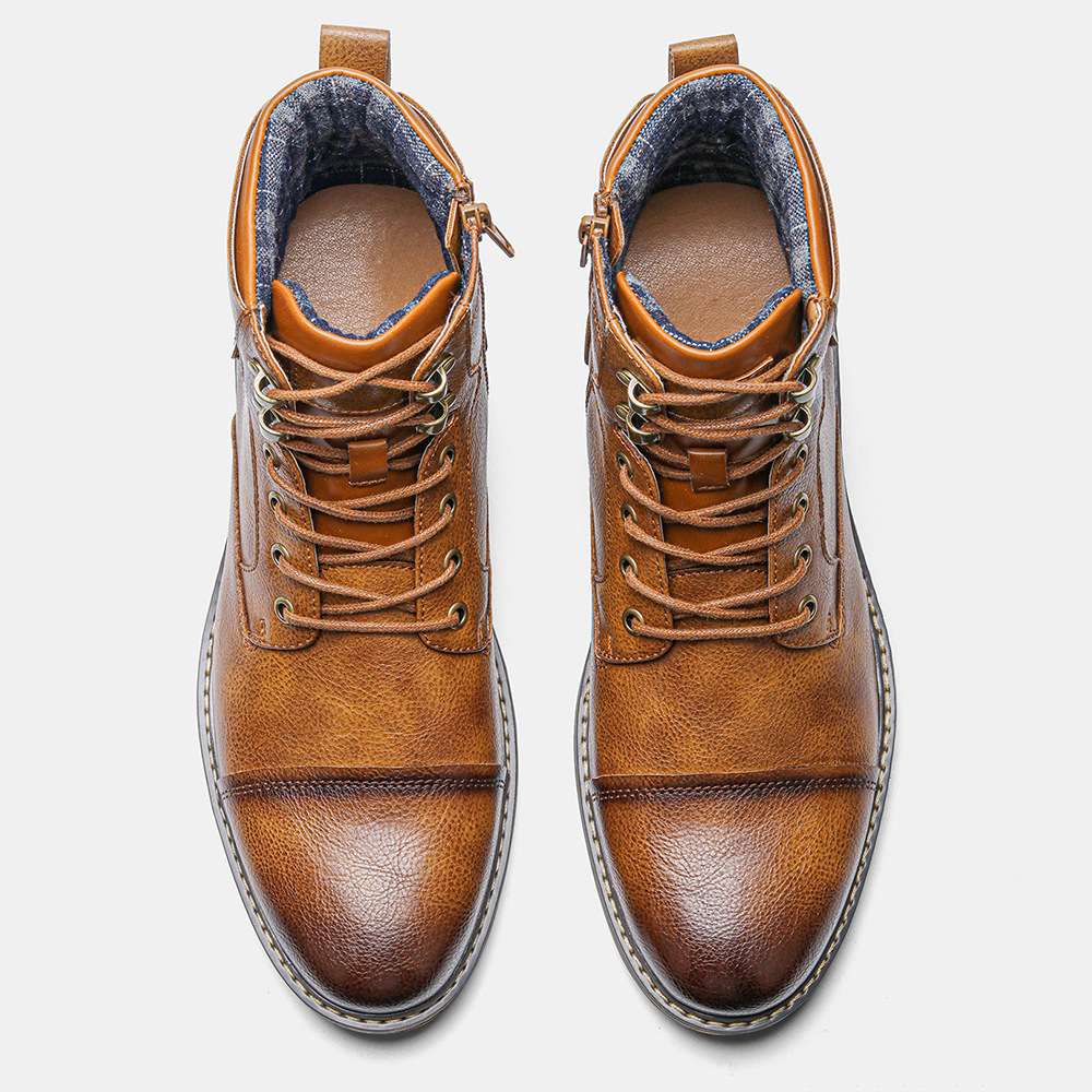Men's Motorcycle-Styled Oxford Boots