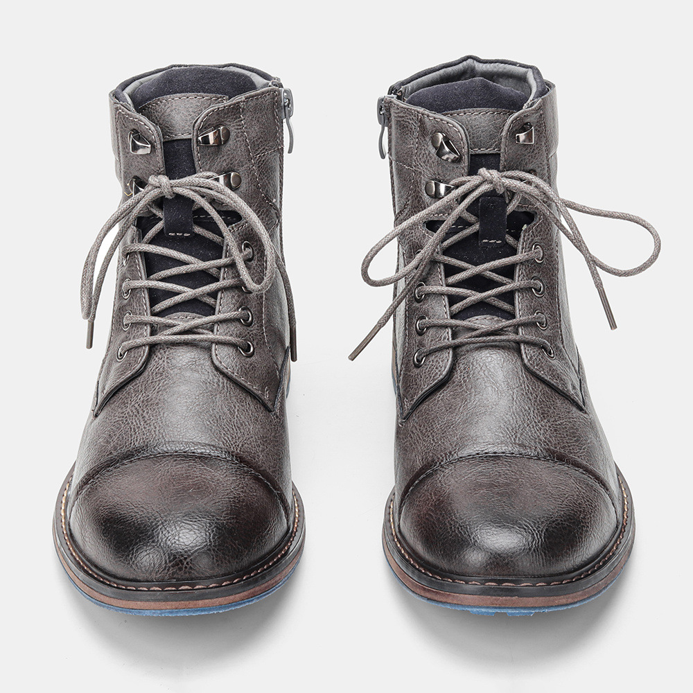 Men's Motorcycle-Styled Oxford Boots