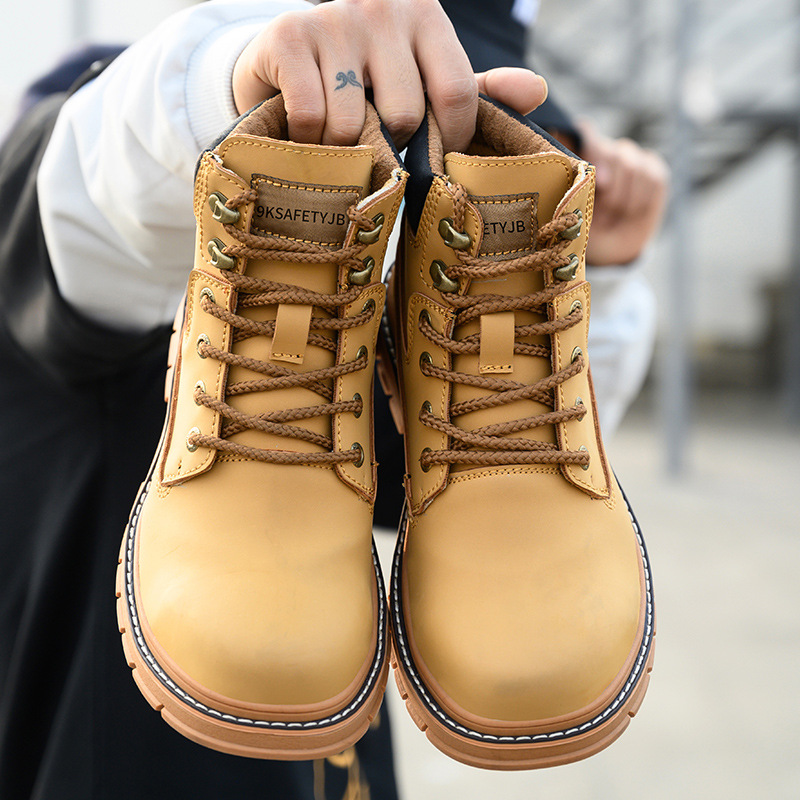 Microfiber Leather Anti-smash And Anti-puncture Work Shoes