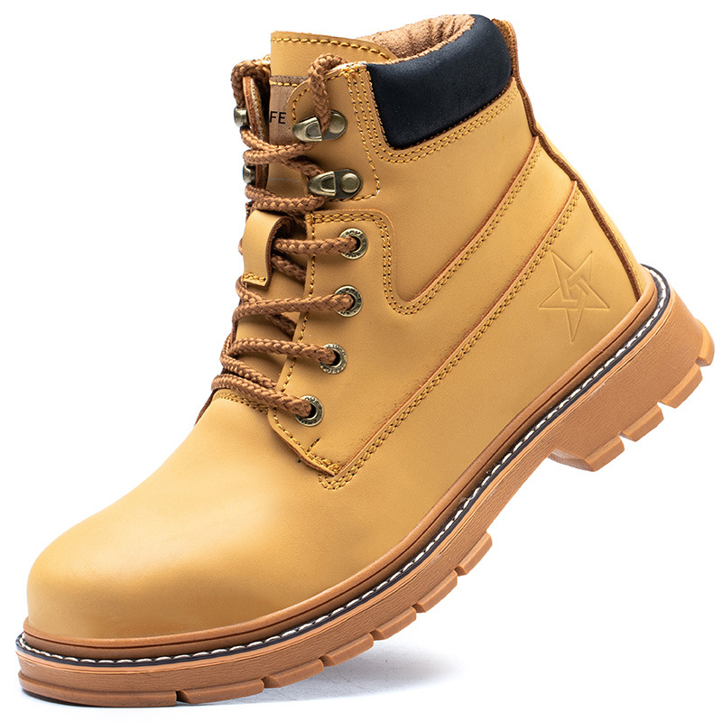 Microfiber Leather Anti-smash And Anti-puncture Work Shoes