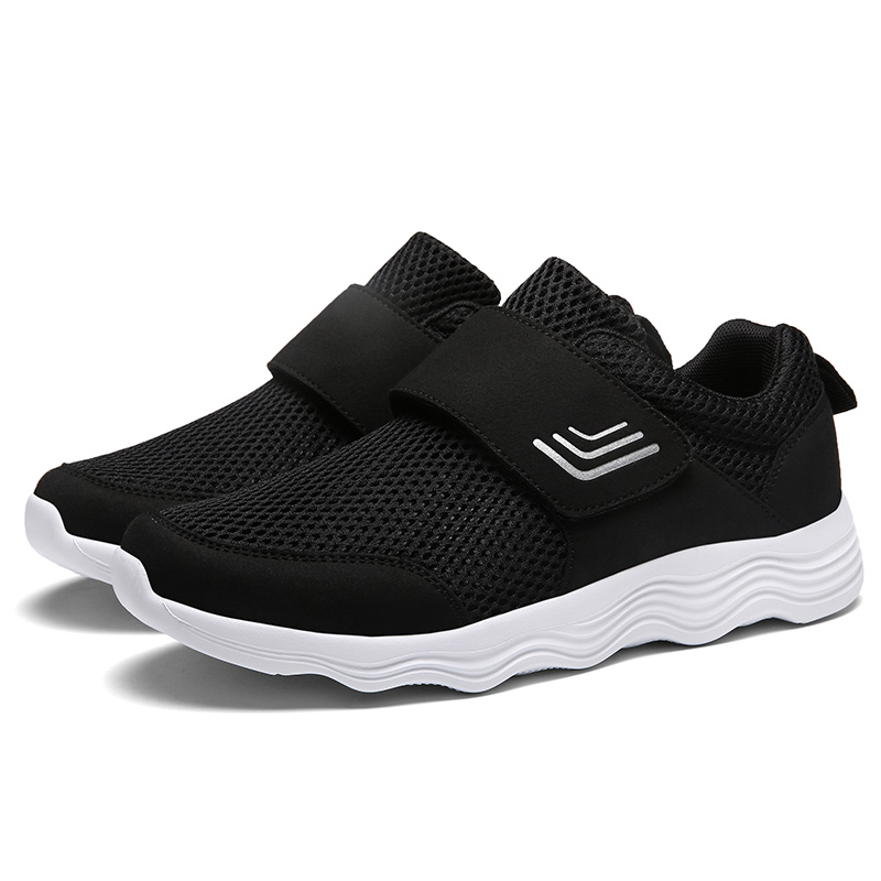 Women's Casual Comfort Walking Shoes Ultralight Flats Non-Slip Hook & Loop Fashion Sneakers