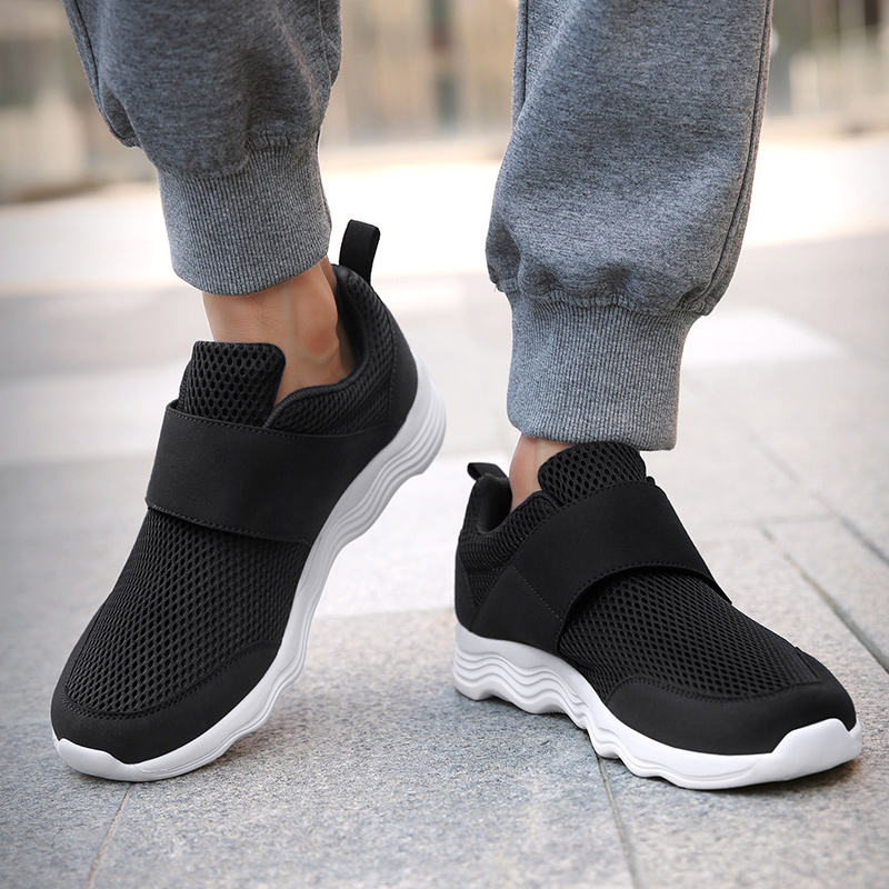 Women's Casual Comfort Walking Shoes Ultralight Flats Non-Slip Hook & Loop Fashion Sneakers