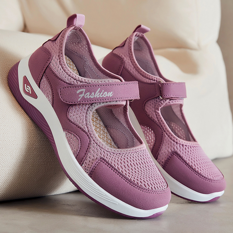 Women's Woven Orthopedic Breathable Soft Shoes Outdoor Comfort Casual Fashion Sneakers Slip on Diabetic Foam Shoes Arch Support