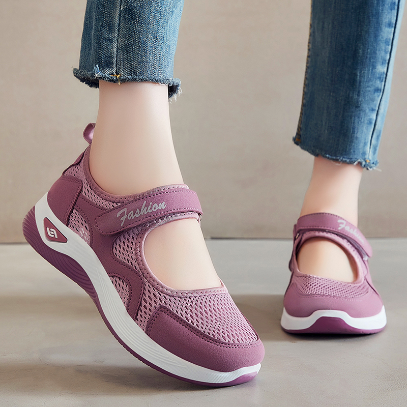 Women's Woven Orthopedic Breathable Soft Shoes Outdoor Comfort Casual Fashion Sneakers Slip on Diabetic Foam Shoes Arch Support