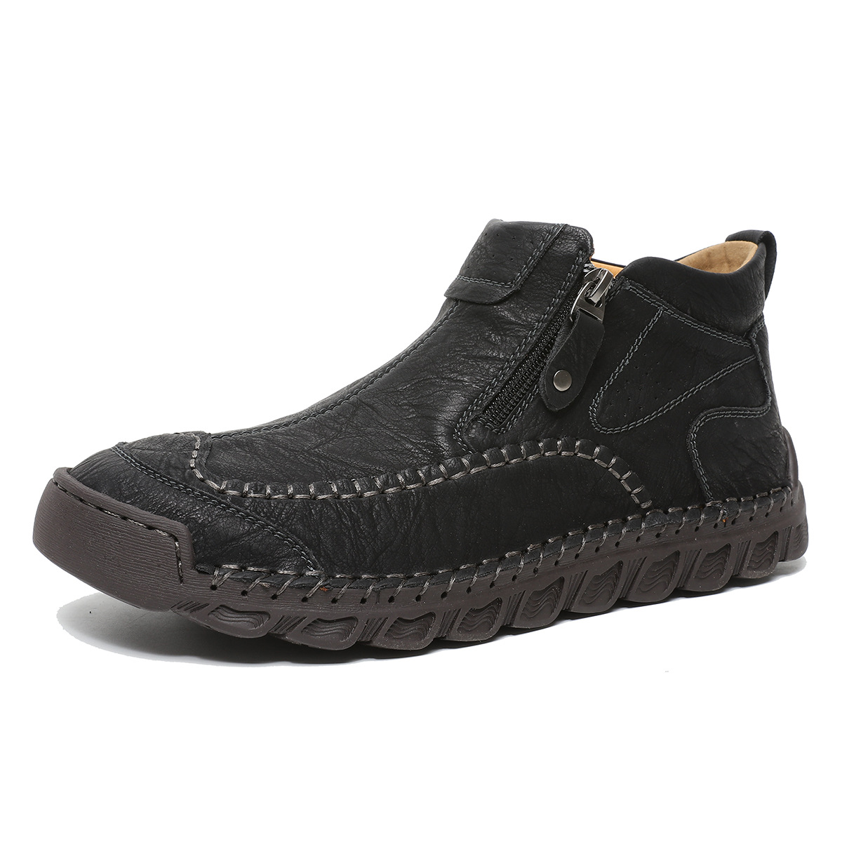 Top Value Work Boots - Safe Toe Cap; Oil & Slip Resistant; Thick-Sock Friendly; Water-Resistant Leather; Rubber Outsole