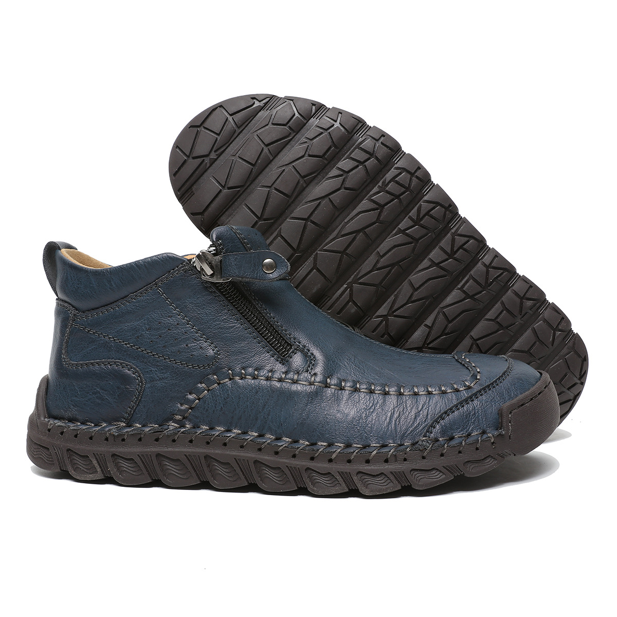 Top Value Work Boots - Safe Toe Cap; Oil & Slip Resistant; Thick-Sock Friendly; Water-Resistant Leather; Rubber Outsole