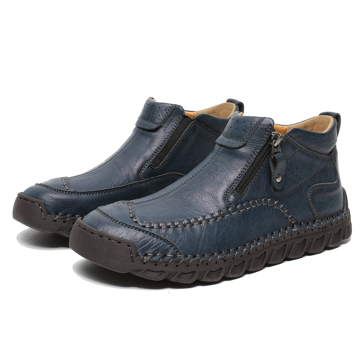 Top Value Work Boots - Safe Toe Cap; Oil & Slip Resistant; Thick-Sock Friendly; Water-Resistant Leather; Rubber Outsole