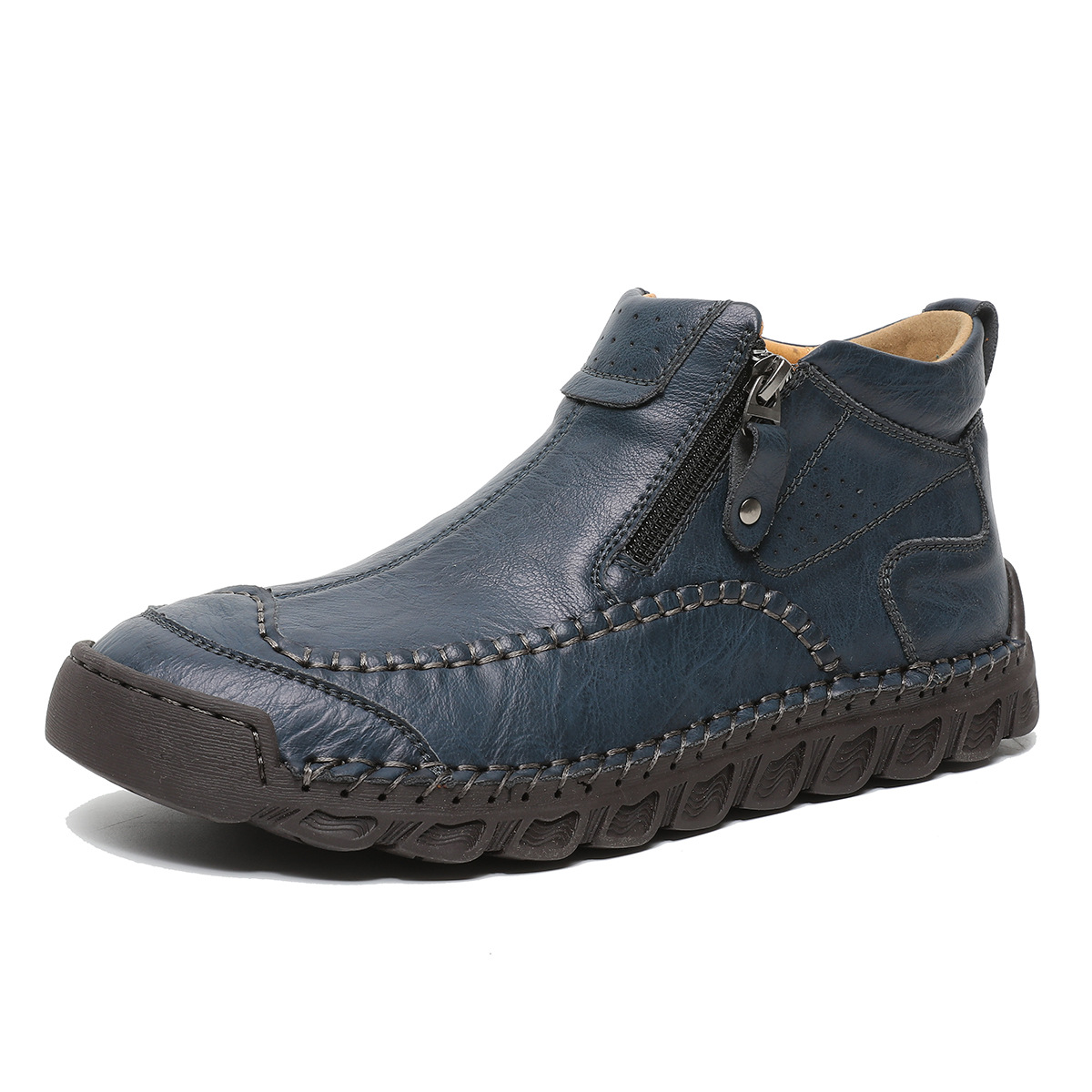 Top Value Work Boots - Safe Toe Cap; Oil & Slip Resistant; Thick-Sock Friendly; Water-Resistant Leather; Rubber Outsole