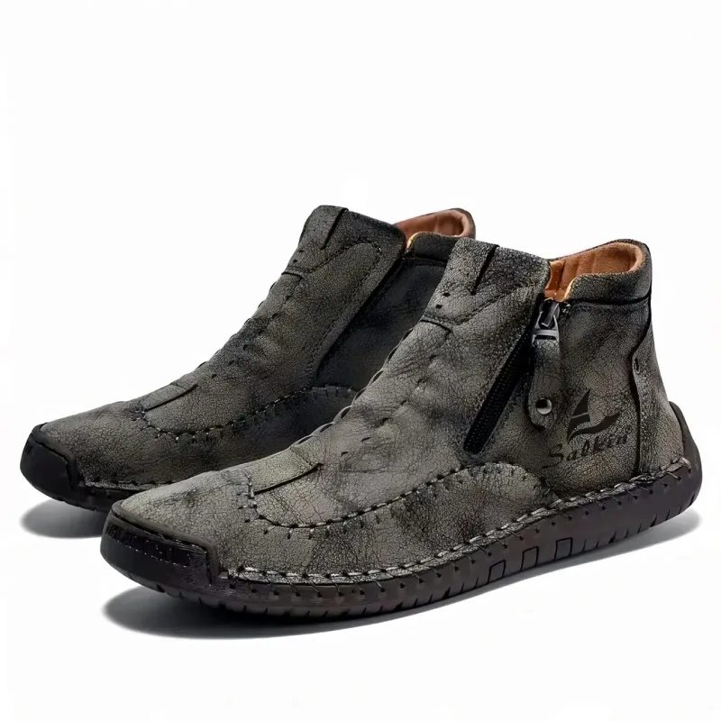 Men's Genuine Leather Comfort Boots – Arch Support, Pressure Relief & Durable Waterproof Design