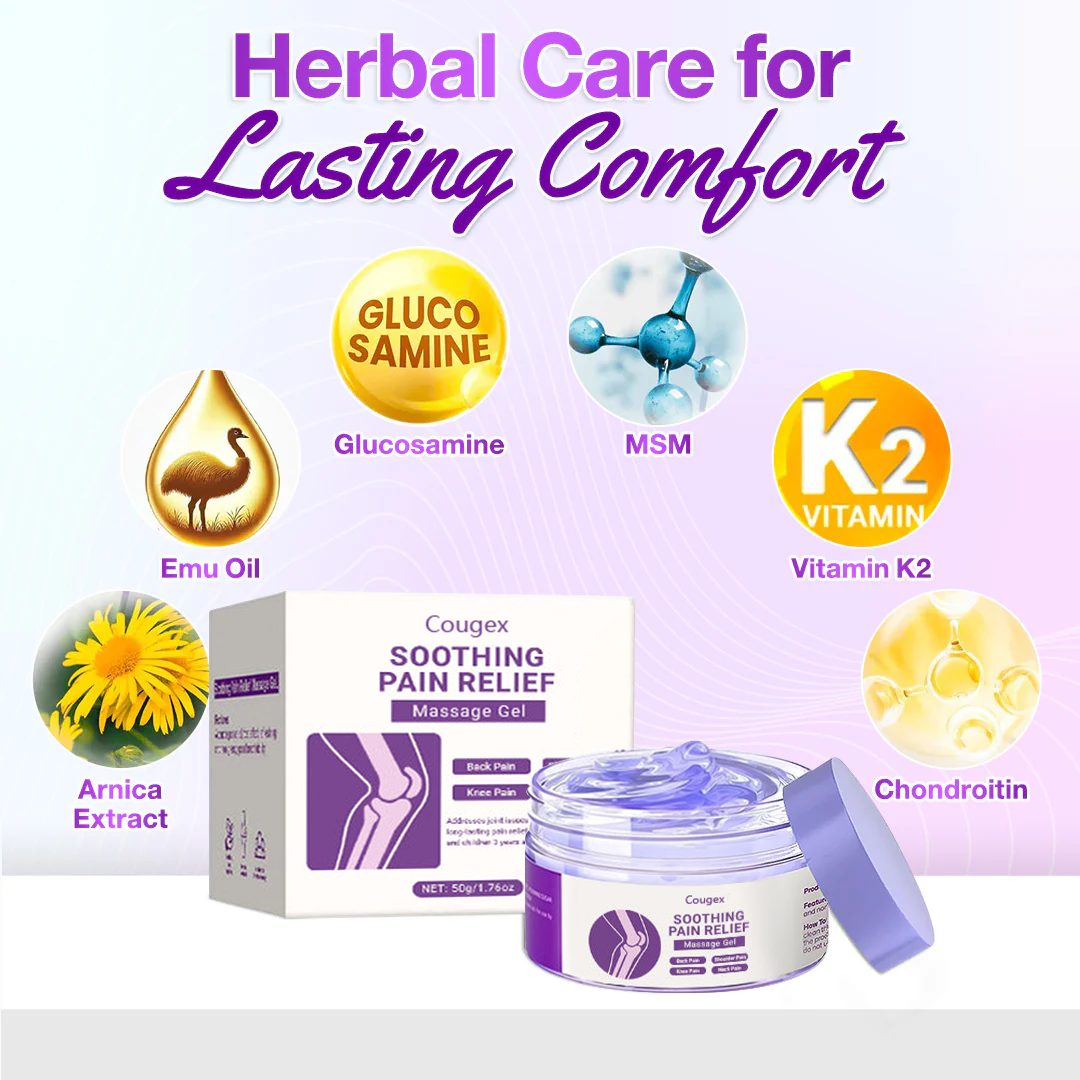 ✅[Official Store] Cougex™ Turmeric & Emu Oil Arthritis Soothing Pain Relief Massage Gel - American Orthopaedics (AAOS) Approved